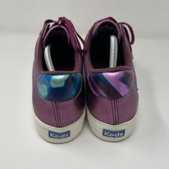 Keds womans platforms metallic purple leather us 7.5 BoxE - Picture 4 of 11